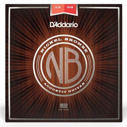 D'Addario NB1356 Nickel Bronze Acoustic Guitar Strings, Medium, 13 - 56 (NB1356) - Gsus4