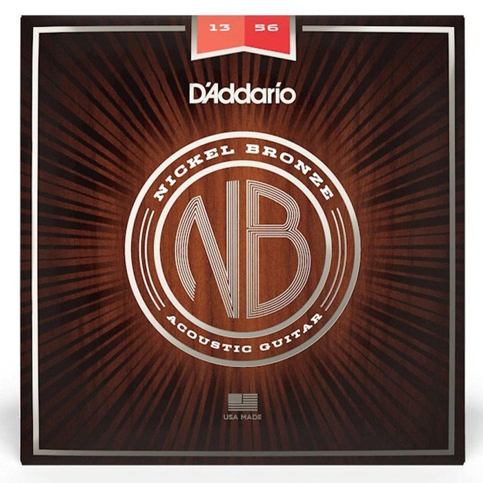 D'Addario NB1356 Nickel Bronze Acoustic Guitar Strings, Medium, 13 - 56 (NB1356) - Gsus4