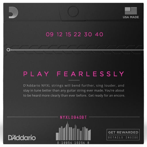 D'Addario NYXL0940BT Balanced Tension Electric Guitar Strings - Super Light (9 - 40) (NYXL0940BT) - Gsus4