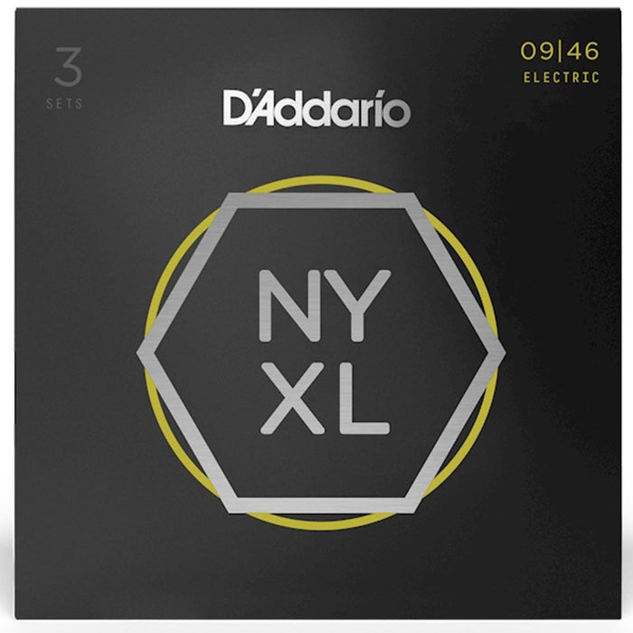 D'Addario NYXL0946 - 3P Nickel Wound Electric Strings Super Lt Top/Reg Bottom (9 - 46) 3 Set (NYXL0946-3P) - Gsus4