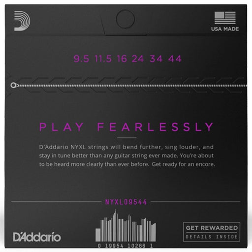D'Addario NYXL09544 Nickel Wound Electric Guitar Strings - Super Light Plus (9.5 - 44) (NYXL09544) - Gsus4