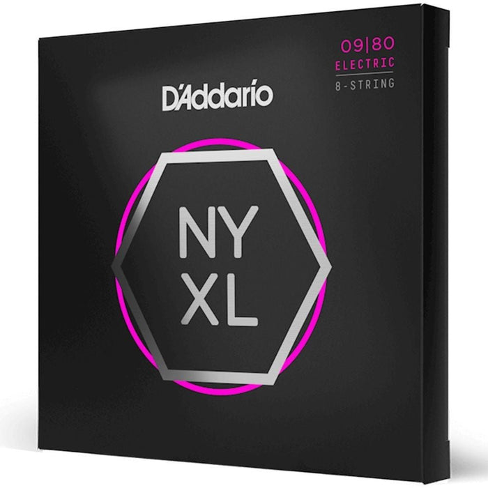 D'Addario NYXL0980 Nickel Wound 8 - String Electric Guitar Strings - Super Light (09 - 80) (NYXL0980) - Gsus4