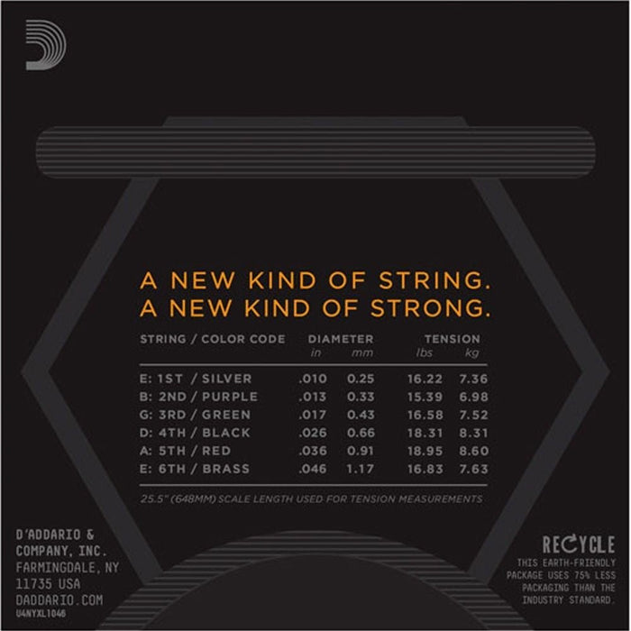 D'Addario NYXL1046 - 3P Nickel Wound Electric Guitar Strings 3 - PACK - Regular Light (10 - 46) (NYXL1046-3P) - Gsus4