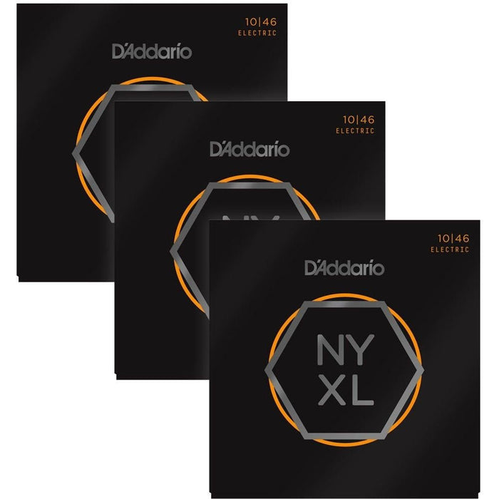 D'Addario NYXL1046 - 3P Nickel Wound Electric Guitar Strings 3 - PACK - Regular Light (10 - 46) (NYXL1046-3P) - Gsus4