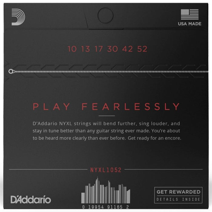 D'Addario NYXL1052 - 3P Nickel Wound Electric Strings Light Top/Heavy Bottom (10 - 52) 3 Set (NYXL1052-3P) - Gsus4