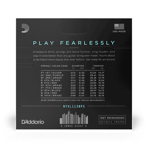 D'Addario NYXL1138PS Nickel Wound E9 Pedal Steel Guitar Strings Regular - Light (11 - 38) (NYXL1138PS) - Gsus4