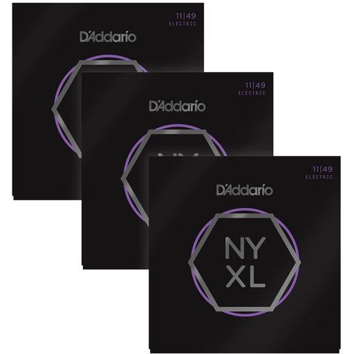 D'Addario NYXL1149 - 3P Nickel Wound Electric Guitar Strings 3 - PACK - Medium (11 - 49) (NYXL1149-3P) - Gsus4