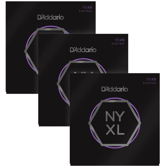 D'Addario NYXL1149 - 3P Nickel Wound Electric Guitar Strings 3 - PACK - Medium (11 - 49) (NYXL1149-3P) - Gsus4