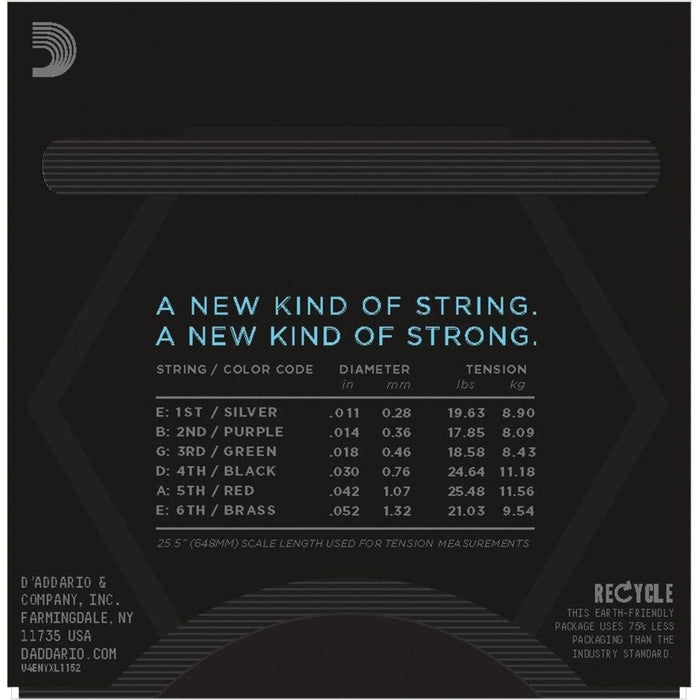 D'Addario NYXL1152 Nickel Wound Electric Strings Medium Top/Heavy Bottom (11 - 52) (NYXL1152) - Gsus4