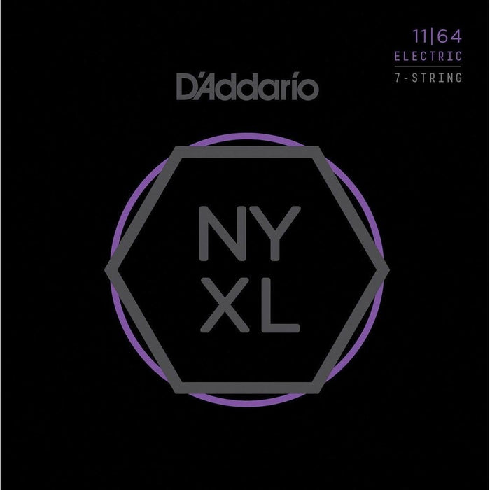 D'Addario NYXL1164 Nickel Wound 7 - String Electric Guitar Strings - Medium (11 - 64) (NYXL1164) - Gsus4