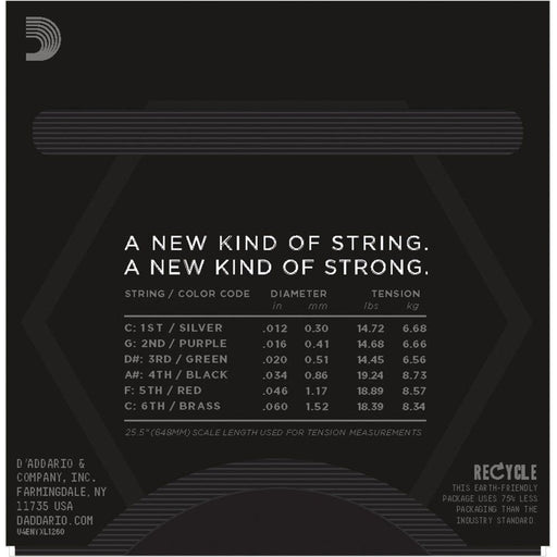 D'Addario NYXL1260 Nickel Wound Electric Guitar Strings - Extra Heavy (12 - 60) (NYXL1260) - Gsus4