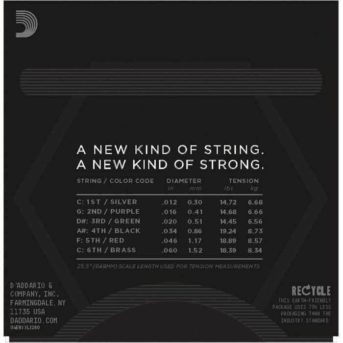 D'Addario NYXL1260 Nickel Wound Electric Guitar Strings - Extra Heavy (12 - 60) (NYXL1260) - Gsus4