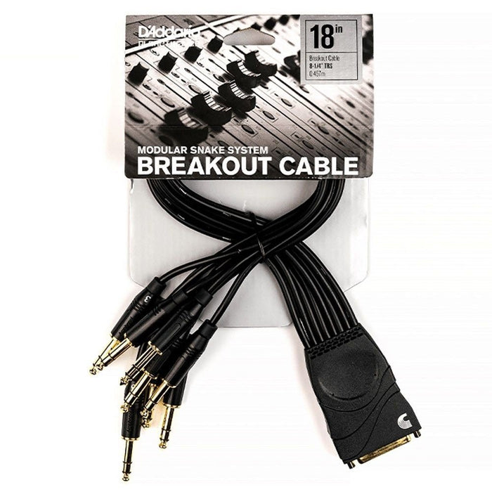 D'Addario PW - TRSB - 01 8 - Ch TRS Male to Female DB25 Modular Snake System Breakout (PW-TRSB-01) - Gsus4