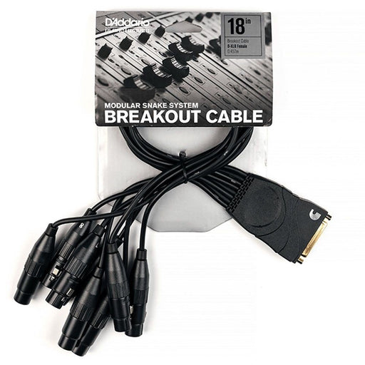 D'Addario PW - XLRFB - 01 8 - Ch XLR Female to Female DB25 Modular Snake System Breakout (PW-XLRFB-01) - Gsus4