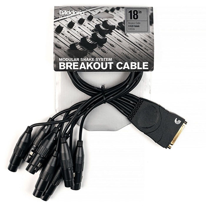 D'Addario PW - XLRFB - 01 8 - Ch XLR Female to Female DB25 Modular Snake System Breakout (PW-XLRFB-01) - Gsus4
