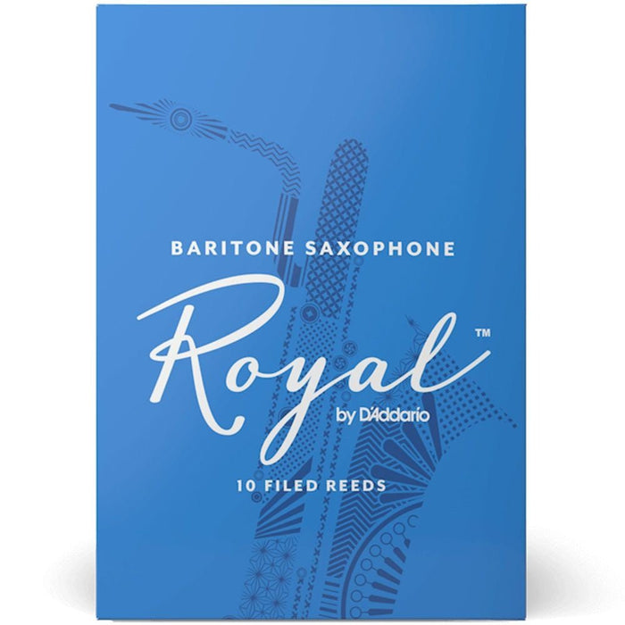 D'Addario Rico Royal Baritone Sax Reeds - Strength 2.5 (10 Pack) (RLB1025) - Gsus4