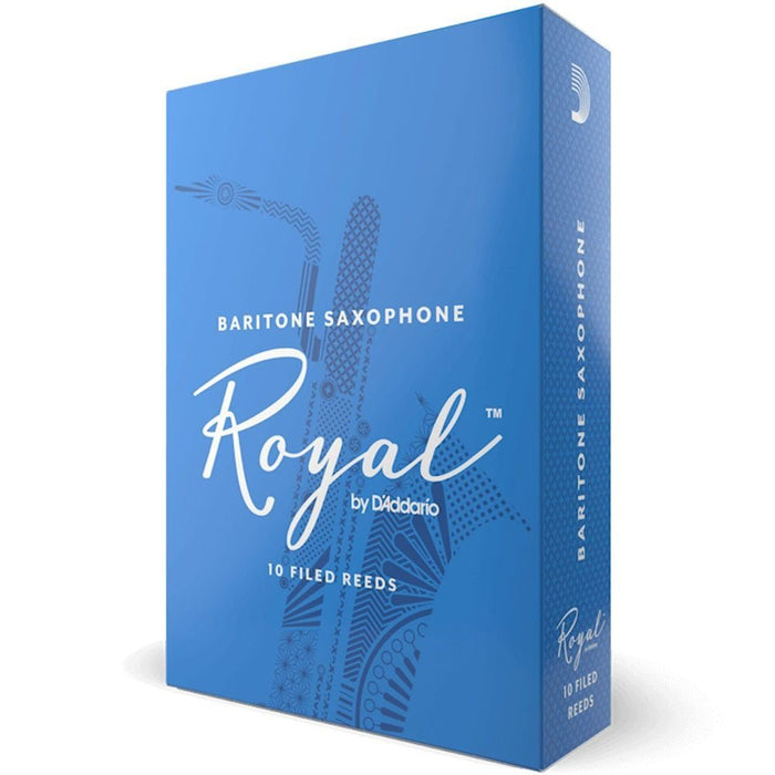D'Addario Rico Royal Baritone Sax Reeds - Strength 2.5 (10 Pack) (RLB1025) - Gsus4