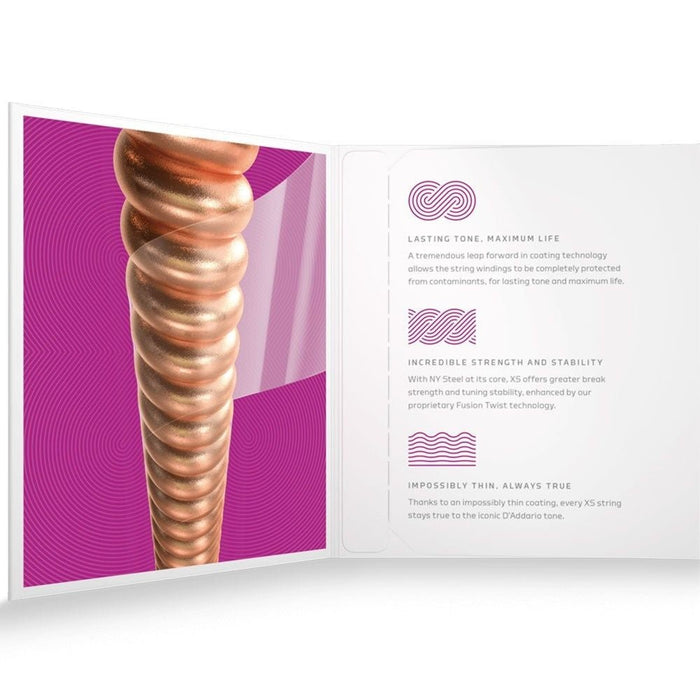 D'Addario XS Coated Acoustic Phosphor Bronze Strings Custom Light Plus Set (11.5 - 53) (XSAPB11553) - Gsus4