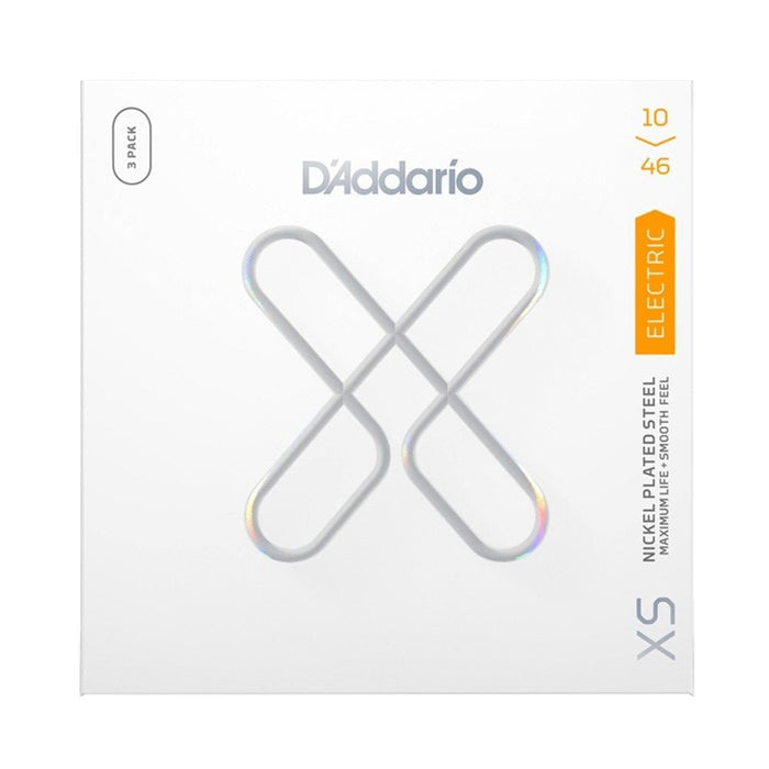 D'Addario XS Coated Nickel Plated Steel Electric 3 - Pack - Regular Light (10 - 46) (XSE1046-3P) - Gsus4