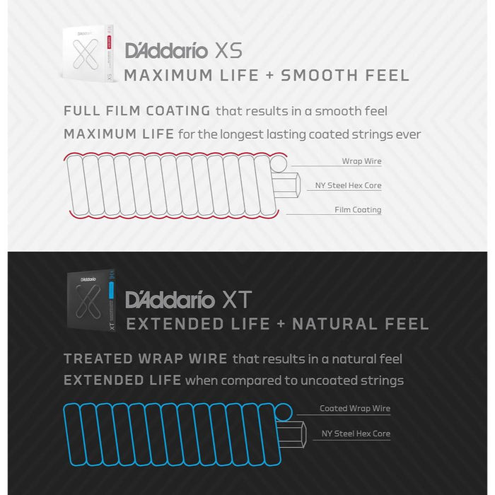 D'Addario XSAPB1253-B25 XS Coated Acoustic Phosphor Bronze Strings - Light (12-53) - 25-Set Bulk Box (XSAPB1253-B25) - Gsus4