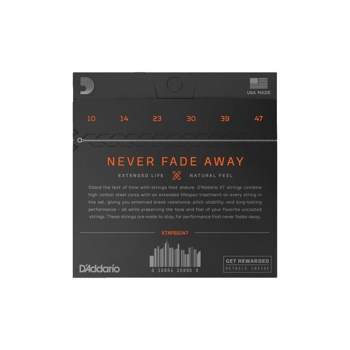 D'Addario XT Coated Acoustic Phosphor Bronze Strings - Extra Light Set (10 - 47) (XTAPB1047) - Gsus4