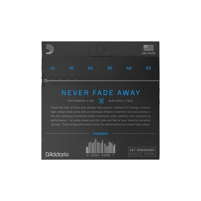D'Addario XT Coated Acoustic Phosphor Bronze Strings - Light Set (12 - 53) (XTAPB1253) - Gsus4
