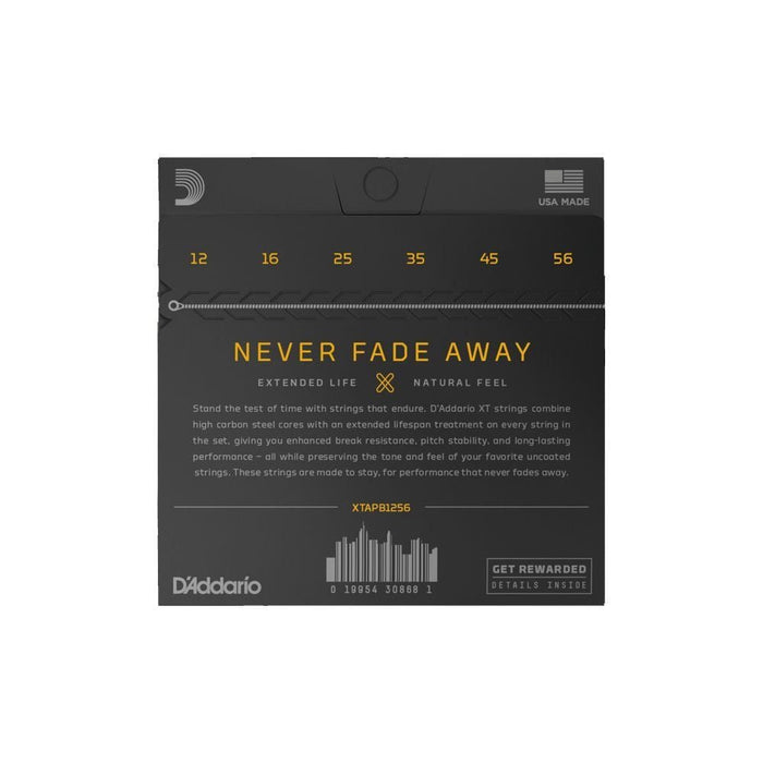 D'Addario XT Coated Acoustic Phosphor Bronze Strings - Light Top/Med Bottom (12 - 56) (XTAPB1256) - Gsus4