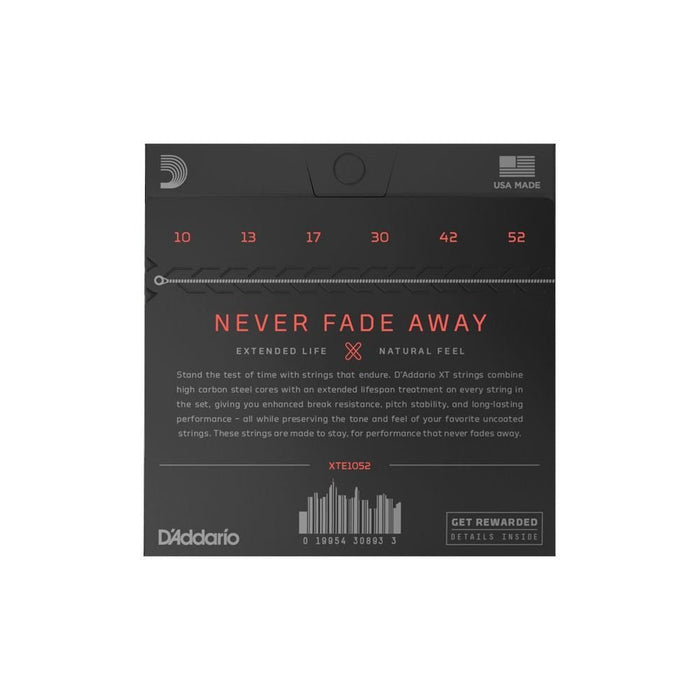 D'Addario XT Coated Electric Nickel Wound Strings Light Top / Heavy Bottom Set (10 - 52) (XTE1052) - Gsus4