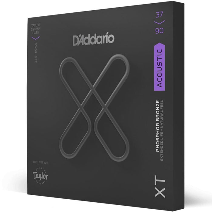 D'Addario XT Custom Light Taylor GS Mini Coated Acoustic Bass Strings (37 - 90) (XTB3790GS) - Gsus4
