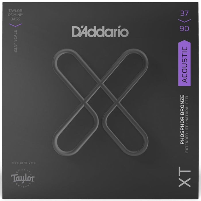 D'Addario XT Custom Light Taylor GS Mini Coated Acoustic Bass Strings (37 - 90) (XTB3790GS) - Gsus4
