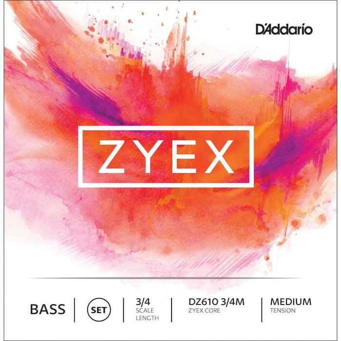 D'Addario Zyex Bass String Set 3/4 Scale Medium Tension (DZ610 3/4M) - Gsus4
