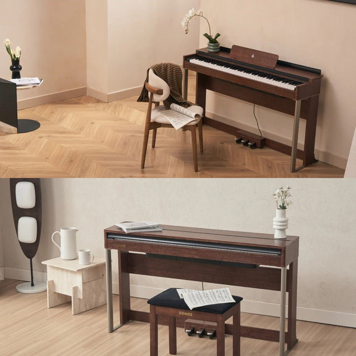 Donner | DDP - 200 | 88 - Key Graded Hammer Action Digital Piano | Semi - Open Cover Design (EC3009) - Gsus4