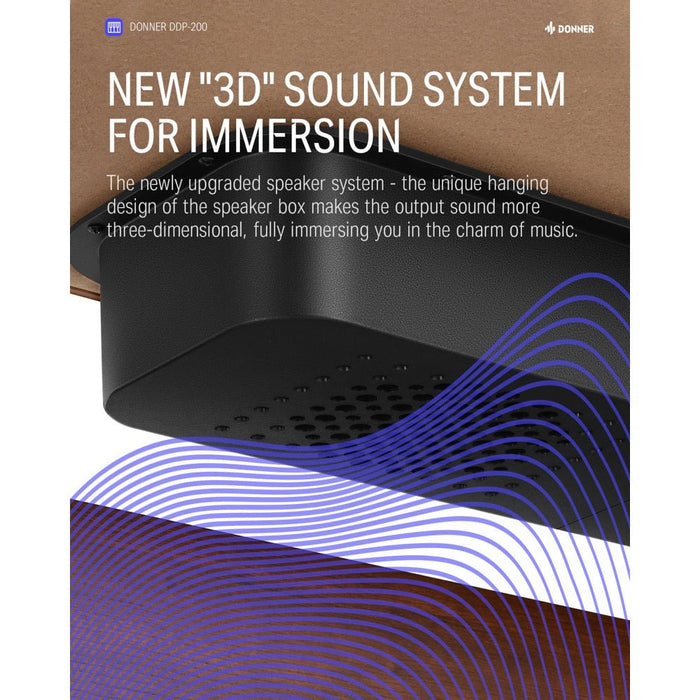 Donner | DDP - 200 | 88 - Key Graded Hammer Action Digital Piano | Semi - Open Cover Design (EC3009) - Gsus4