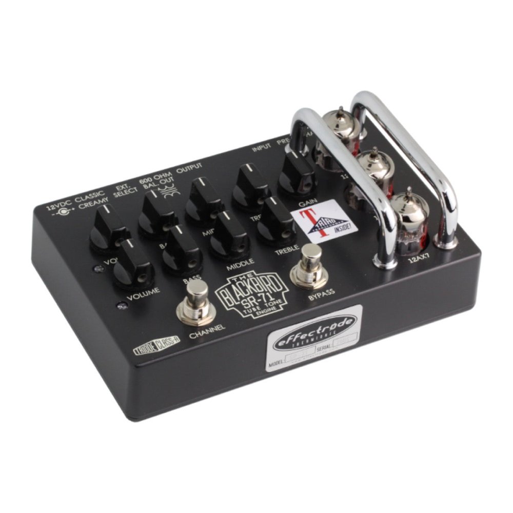blackface preamp pedal Effectrode | Blackbird Preamp | SR-71 | All-Tube Preamp based on 'Blackface' Amp | w/ JJ 12AX7 Tubes