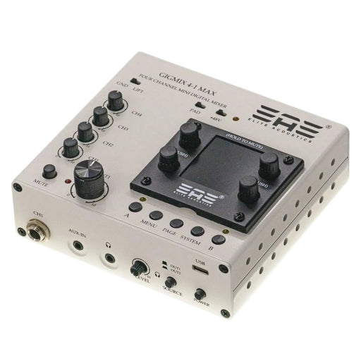 Elite Acoustics | EAE | GigMix 4 - 1 MAX | 4Ch Digital Mixer | w/ DSP Gate, Compressor, EQ, Reverb & Delay (Gigmix4-1-MAX) - Gsus4