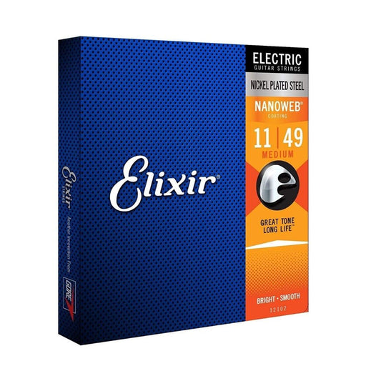 Elixir | 12102 | Nanoweb | Electric Strings | Nickel Plated Steel | Medium | 11 - 49 | 23/E - NW - M (E12102) - Gsus4