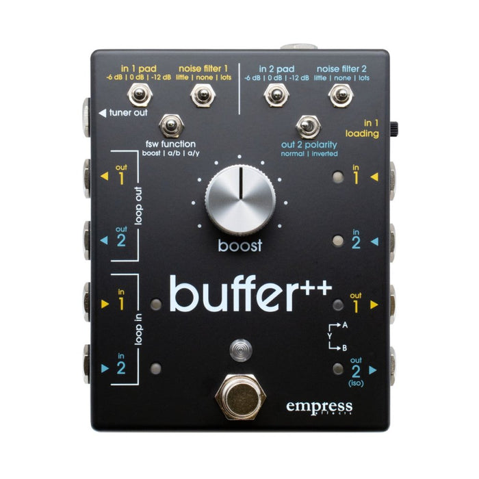 Empress Effects | BUFFER++ | w/ Noise Filter & Boost | ABY Switch, Stereo Loop Switch & Transformer Isolated (BUPP) - Gsus4