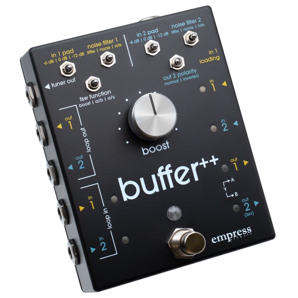 Empress Effects | BUFFER++ | w/ Noise Filter & Boost | ABY Switch, Ste ...