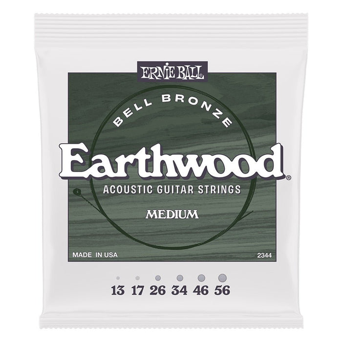 Ernie Ball | ACOUSTIC Guitar Strings | Bell Bronze Earthwood | John Mayer Collab | Medium 13 - 56 | P02344 (P02344) - Gsus4