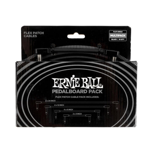 Ernie Ball | Flat Ribbon Patch Cables | 10 - Pack | Pedalboard Multi - Pack | Black | P06462 (P06462) - Gsus4