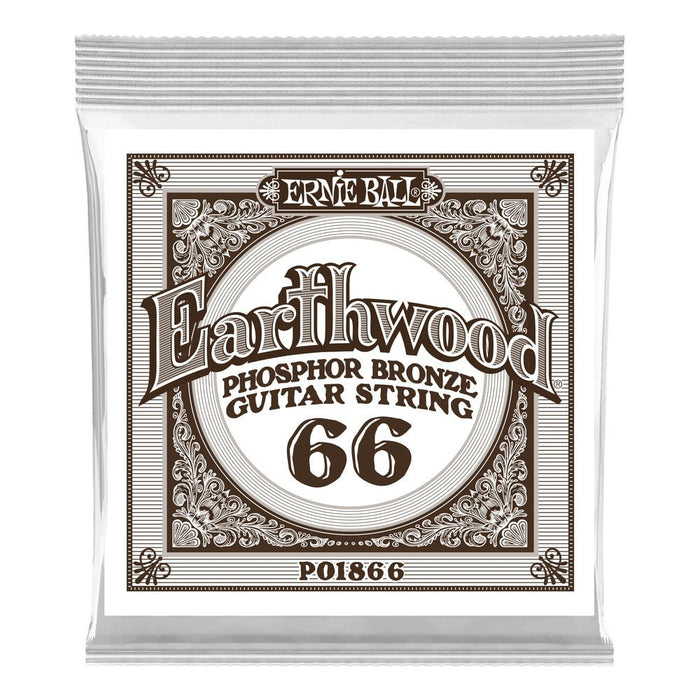 Ernie Ball P01866 Single-Earthwood Phosphor Bronze .066
