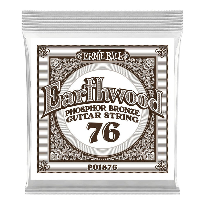 Ernie Ball P01876 .076 Earthwood Phosphor Bronze Acoustic Guitar Strings 3 Pack
