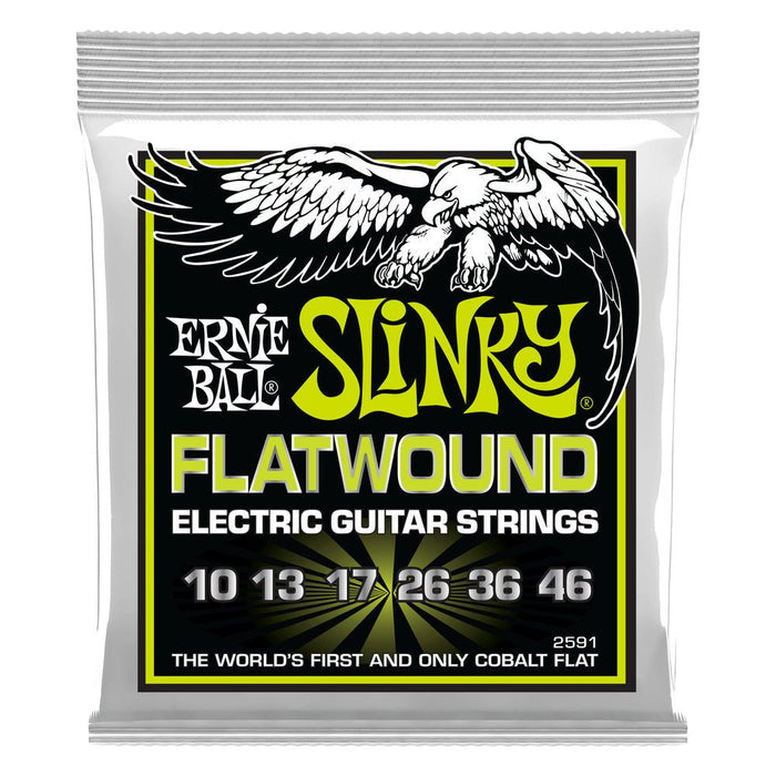 Ernie Ball P02591 Regular Slinky Cobalt Flatwound Electric Guitar Strings 10-46 Gauge