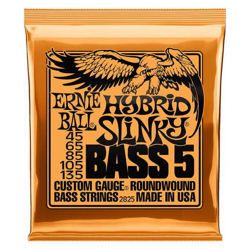 Ernie Ball P02825 Hybrid Slinky Nickel Wound 5-String Electric Bass Strings 45-135 Gauge