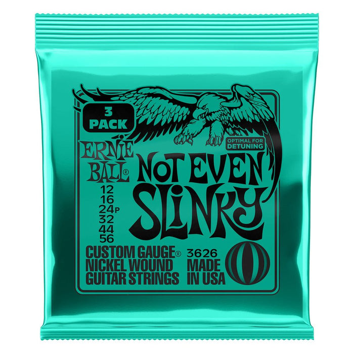 Ernie Ball P03626 Not Even Slinky Nickel Wound Electric Guitar Strings 12-56 Gauge - 3 Pack