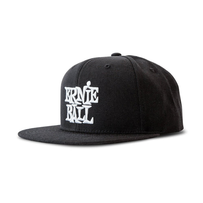 Ernie Ball P04154 Black with White Stacked Ernie Ball Logo Hat