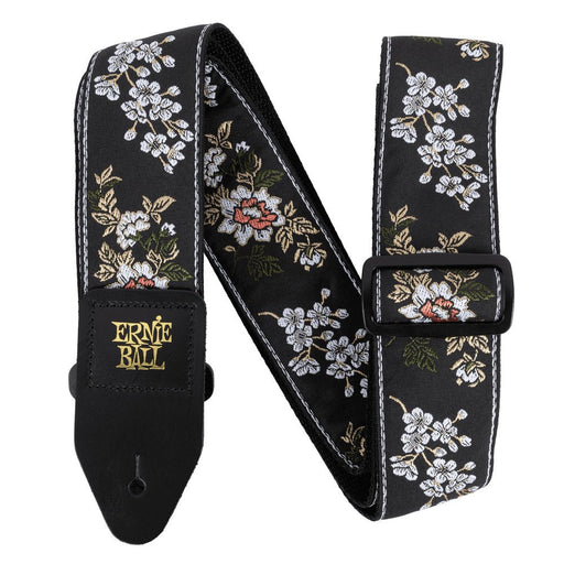 Ernie Ball P05362 Classic Jacquard Guitar Strap/Bass Strap - White Blossom