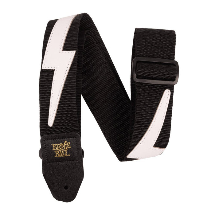 Ernie Ball P05399 Premium Guitar Strap/Bass Strap - White Lightning