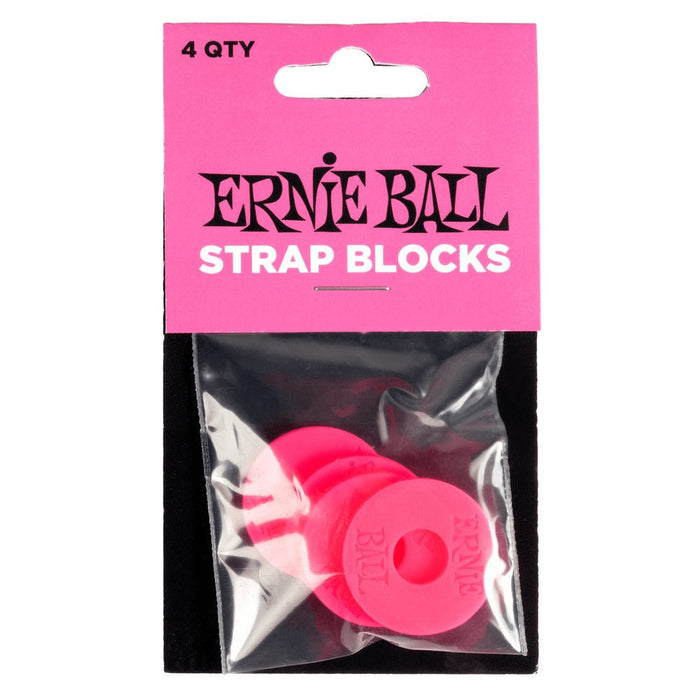 Ernie Ball P05623 Strap Blocks - Pink - 4 Pack