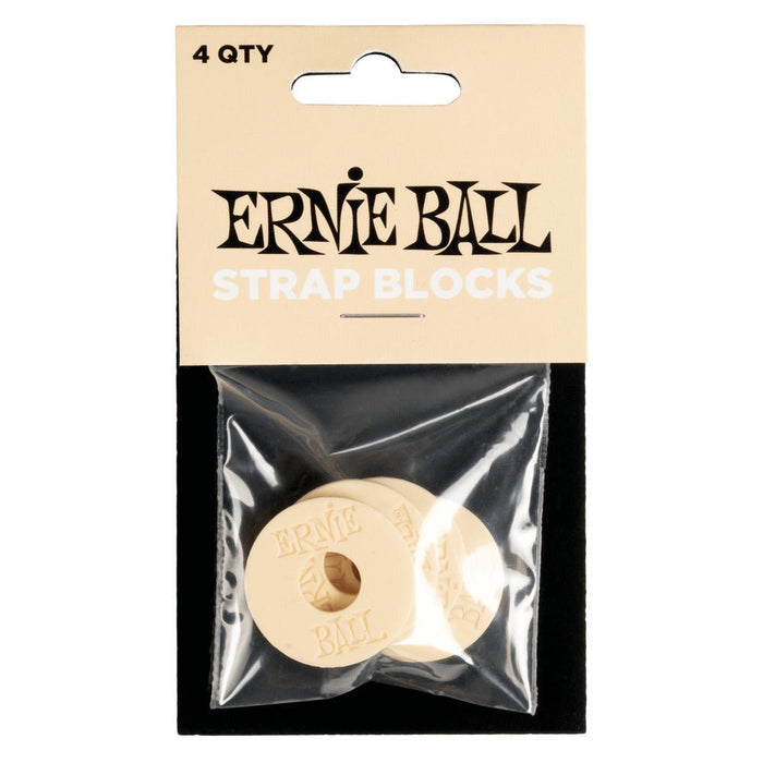 Ernie Ball P05624 Strap Blocks - Cream - 4 Pack